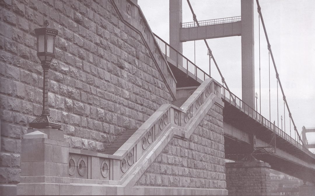 Prilaz mostu Kralja Aleksandra, pogled sa zemunske strane – 1934/35 god