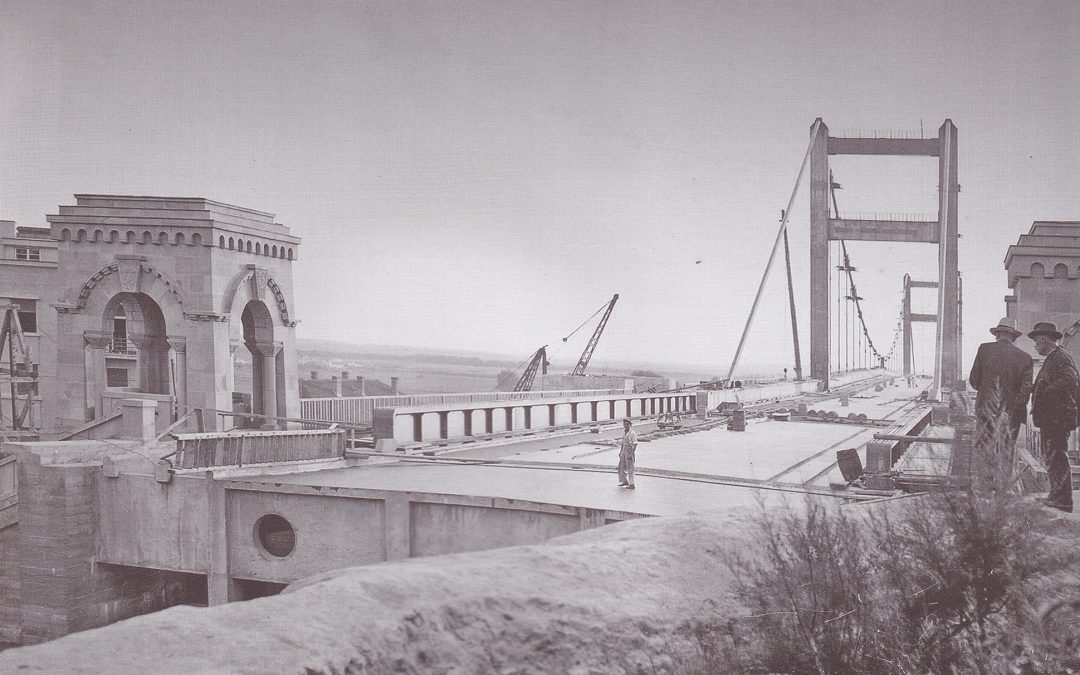 Lančani most kralja Aleksandra u izgradnji – 1933 god