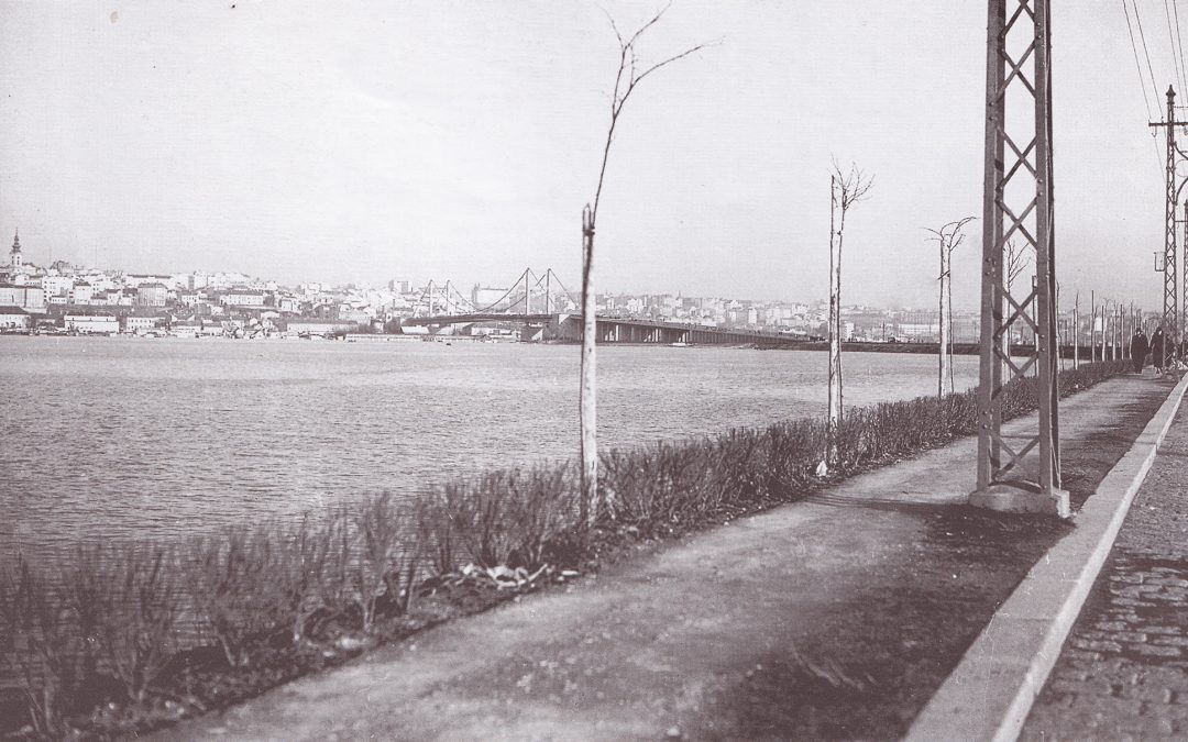 Pogled na tek izgrađen put Beograd-Zemun – 1936 god